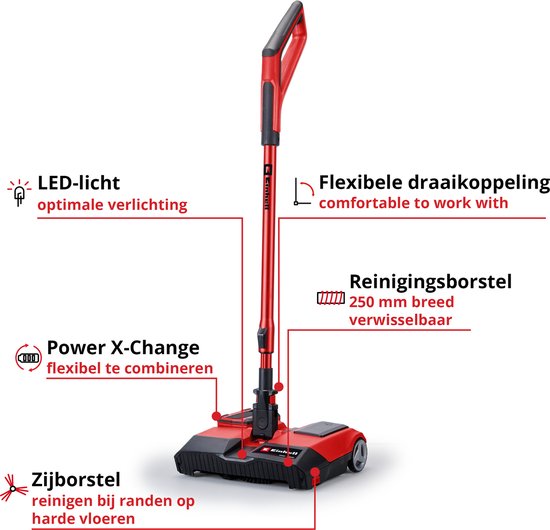 Einhell Accu Veegmachine TE-FS 18 Li Solo - Power X-Change - 18 V/Li-ion - Veegbreedte: 25 cm - Inhoud vuilreservoir: 0,4 L - Excl. Accu en lader van Einhell — afbeelding 2