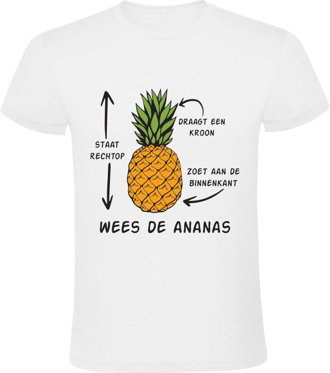 Sol's Ananas T-shirt Heren - Grappig fruit shirt - Origineel cadeau