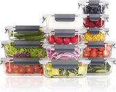 Meisterhome® Vershoudbakjes Glas - Ovenschalen set – Met deksel - Oven – Meal Prep Bakjes - 12 Delige set - Luchtdicht - Vershouddoos van glas - BPA Vrij