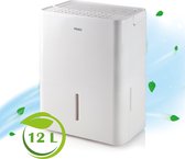 PRIMO PR578DH Luchtontvochtiger - Automatisch instelbaar - 12L/Dag - Geschikt voor Woonkamer, Slaapkamer, Badkamer & Kelder - Wit