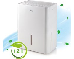 PRIMO PR578DH Luchtontvochtiger – Automatisch instelbaar – 12L/Dag – Geschikt voor Woonkamer, Slaapkamer, Badkamer & Kelder – Wit