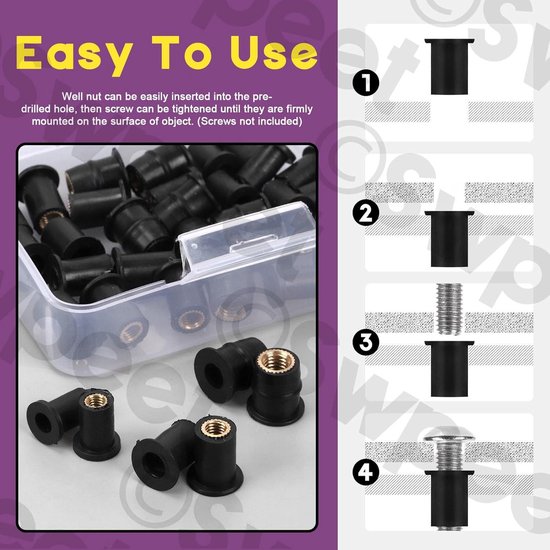 10x Motorfiets Rubber Moeren/M5/M6 Vibratie Demper Paneel Montage 5Mm Universele M5 Rubber Moeren Voor De Meeste Windschermen  34