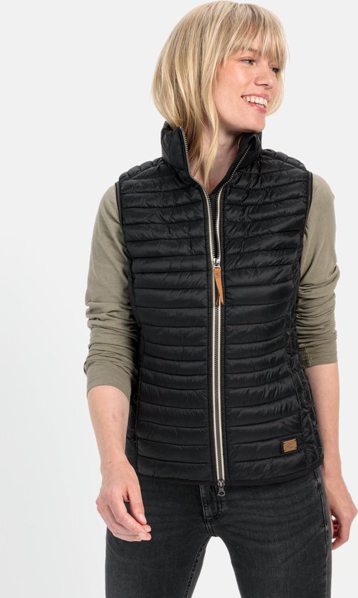 camel active Gewatteerd vest gemaakt van gerecycled polyamide - Maat womenswear-44 - Zwart