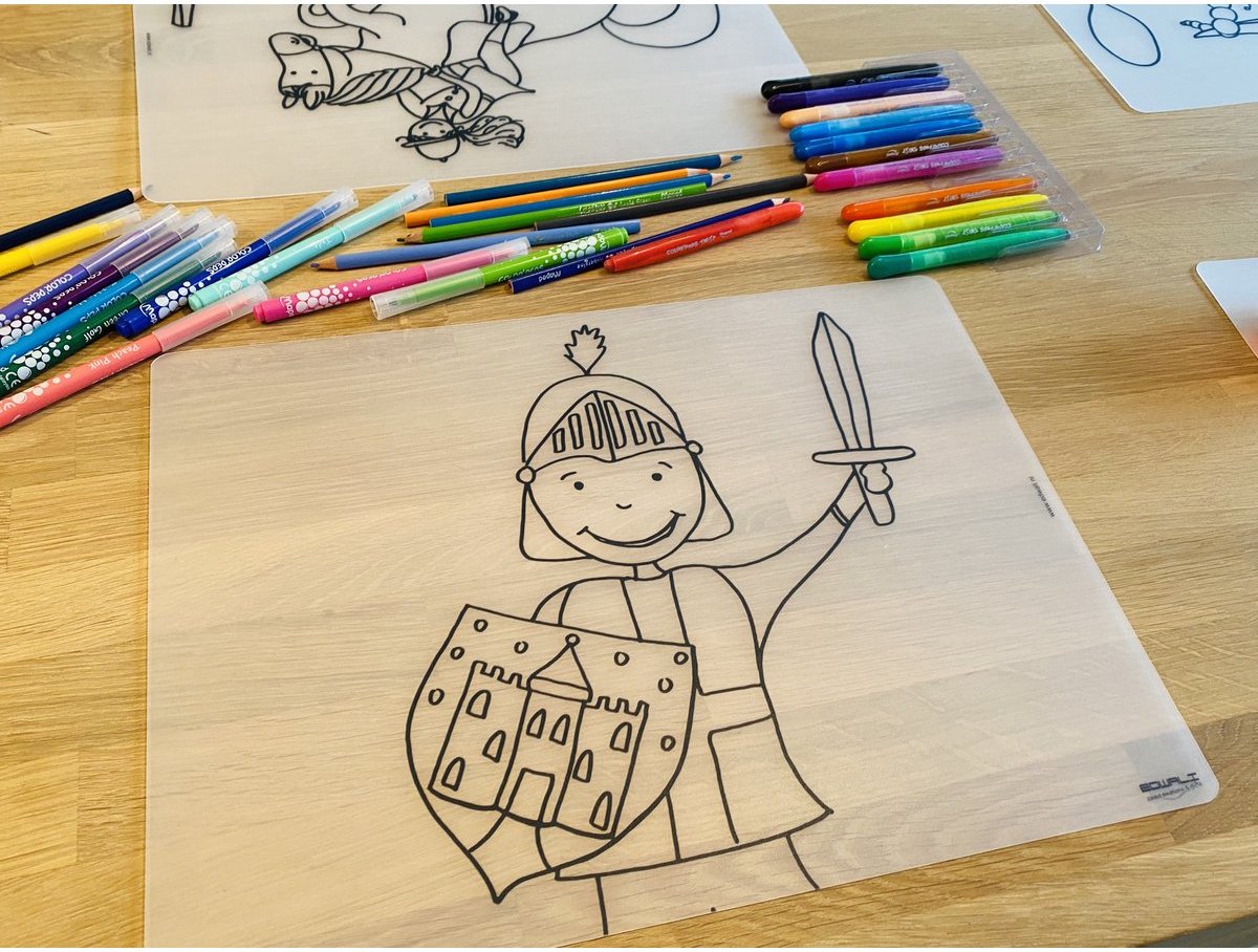 Herkleurbare placemat Ridder Lancelot