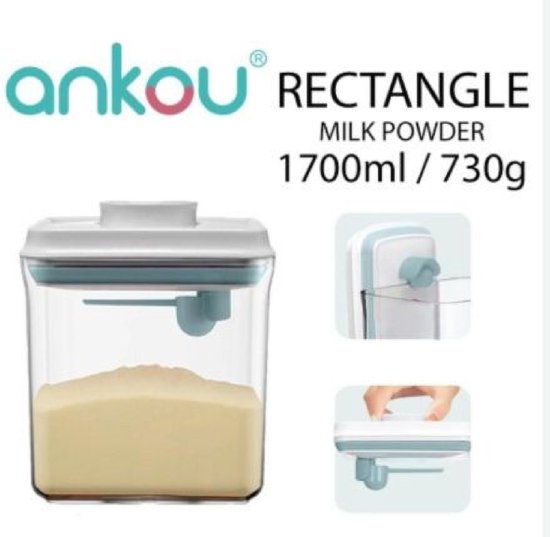 ANKOU 1700 Melkpoeder bewaarbus - Melkpoeder doseerdoos - Babyvoeding opslag - Melkpoeder dispenser| Melkpoeder bus| Melkpoeder vacuum bus van ANKOU — afbeelding 2