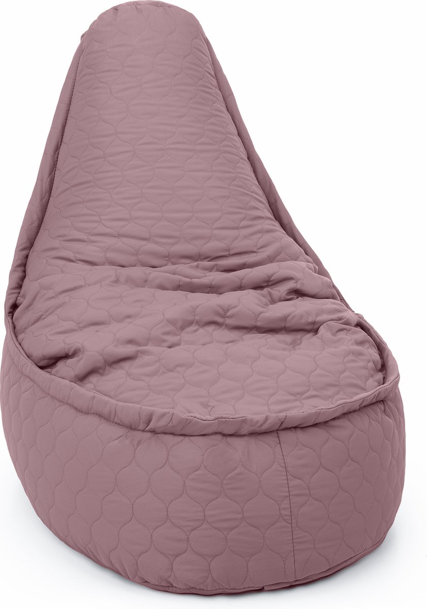 Drop & Sit - zitzak/stoel - tijdloos gewatteerd nylon - Noa JR voor kinderen - roze - 55 x 75 - 100 Liter