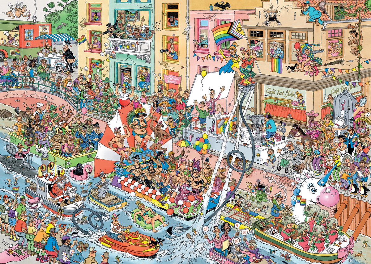 Jan van Haasteren - Celebrate Pride - Puzzel - 1000 stukjes legpuzzel — afbeelding 2