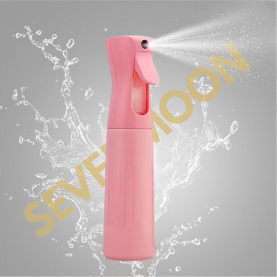SEVENMOON® Multifunctionele Mist Spray Waterfles - Ideaal voor kappers - plantenverzorging en Keuken Gebruik - 300ML Luxe Haarspray - Roze