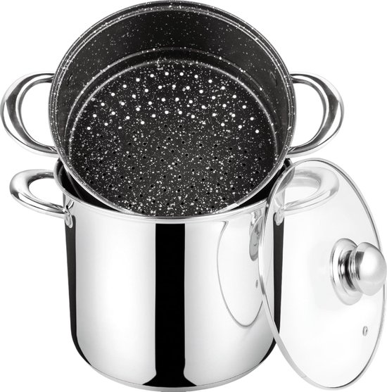 Royal Swiss - Couscous Pan -  Couscous Maker - Stoompan RVS - 8 Liter
