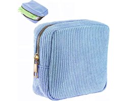Corduroy Sanitary Napkin Storage Bag - Portable Menstrual Bag for Teen Girls - Cute Menstrual Pouch - Soft Menstrual Cup Pouch - Menstrual First Pad Bag - Tampon Holder for Women - Pink