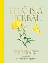 Boek met de titel 'The Healing Herbal', met een illustratie van gele bloemen en zaadkapsels.