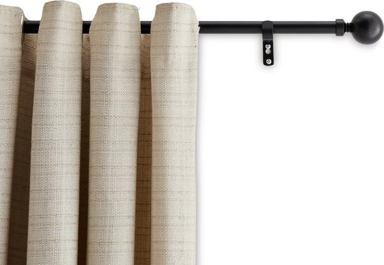 ACAZA Gordijnroede - Gordijnrail - Gordijnroede uitschuifbaar - Gordijnstang 90 - 170 cm - Zwart
