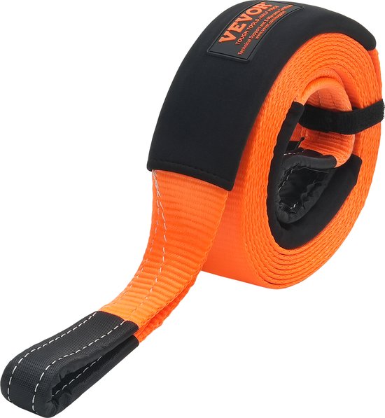 Correa De Remolque De 76,2 Mm X 2,4 M, Resistencia A La Rotura De 16329 Kg Correa De Bucle Triplemente Reforzada Con Fundas Protectoras Y Bolsa Vevor 92381573