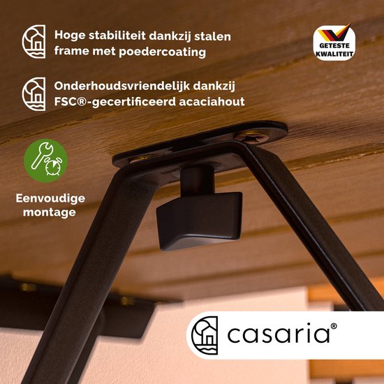 Outsunny Set van 2 tuinstoelen voor buiten, 2-zits en metaal en PE