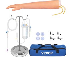 VEVOR Aderlaten Praktijk Kit, 12-Delige Injectie Van Ader Venapunctie Intraveneuze Training met Tas, Hoge Simulatie Injectie Van Ader Oefenarmset, Oefening Injectie voor Studenten En Verpleegkundigen