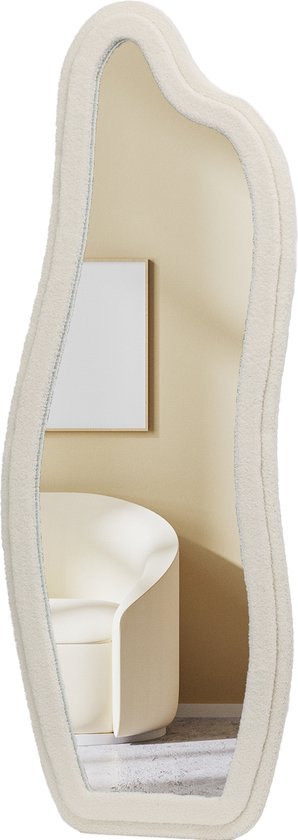 Moderne wandspiegel PARIS 120cm zwarte raamspiegel rond boogdesign - 43873