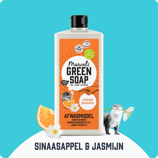 Marcel's Green Soap Afwasmiddel - Sinaasappel & Jasmijn - 6 x 500ml