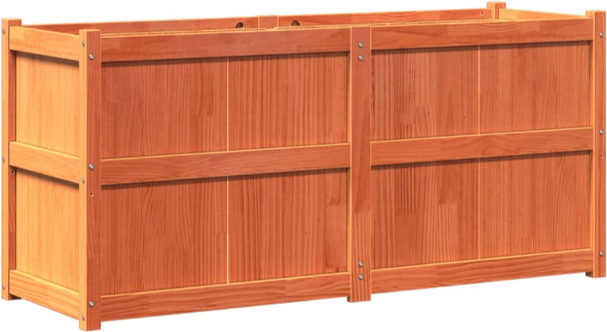 Plantenbak 150x50x70 cm massief grenenhout wasbruin
