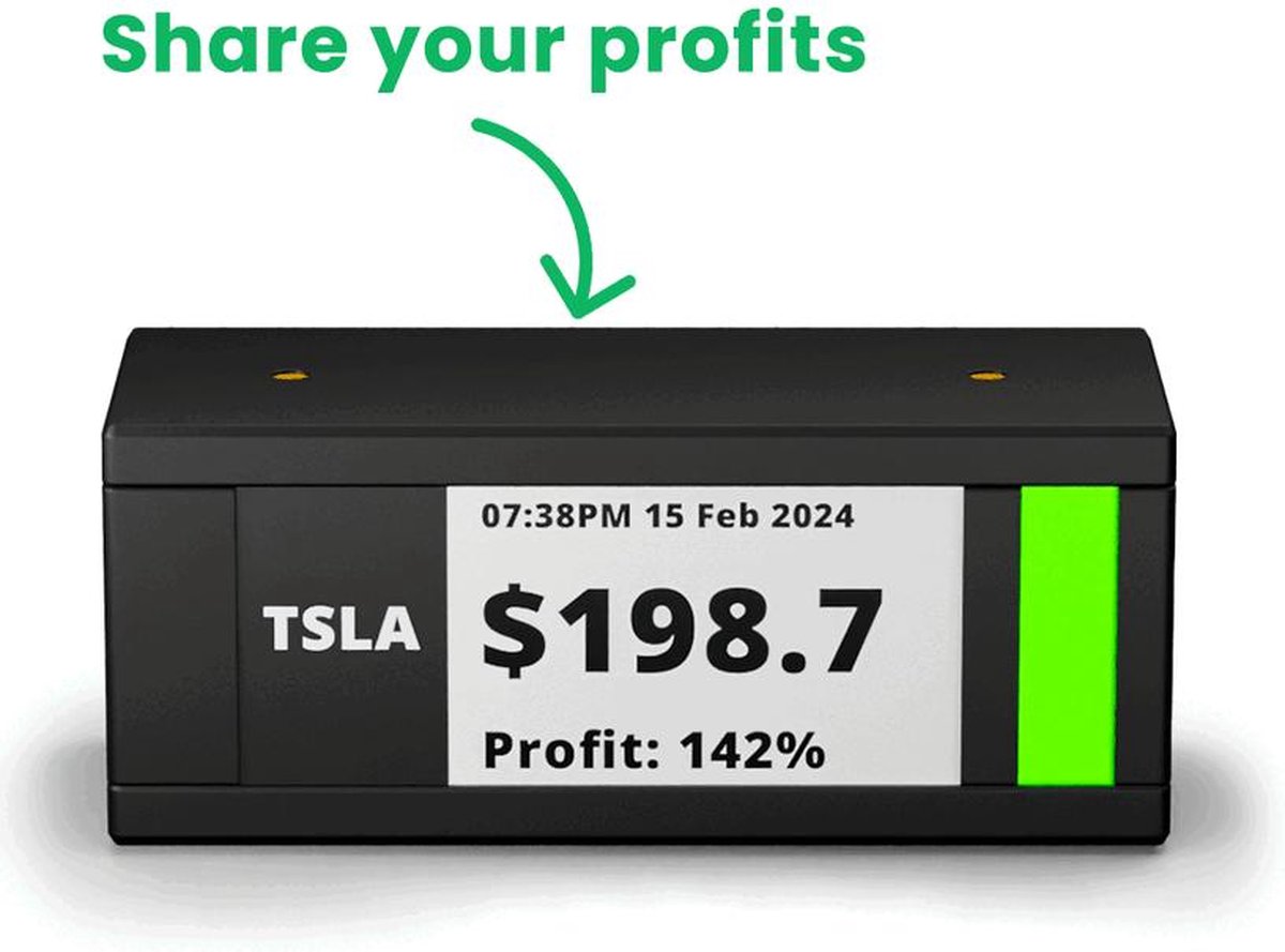 Tickrmeter - Bitcoin - Prijsticker voor Crypto en aandelen - Wifi - Accu -  App | bol