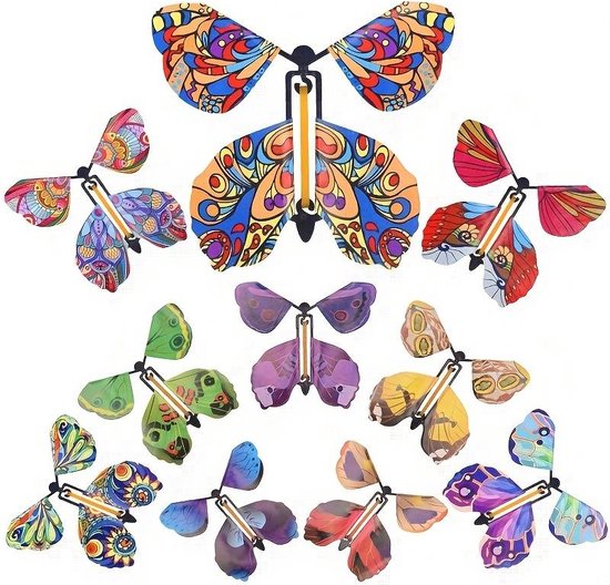Foto: Home marker vliegende vlinders mystery box magische vlinders suprise box 10 vlinders flutties