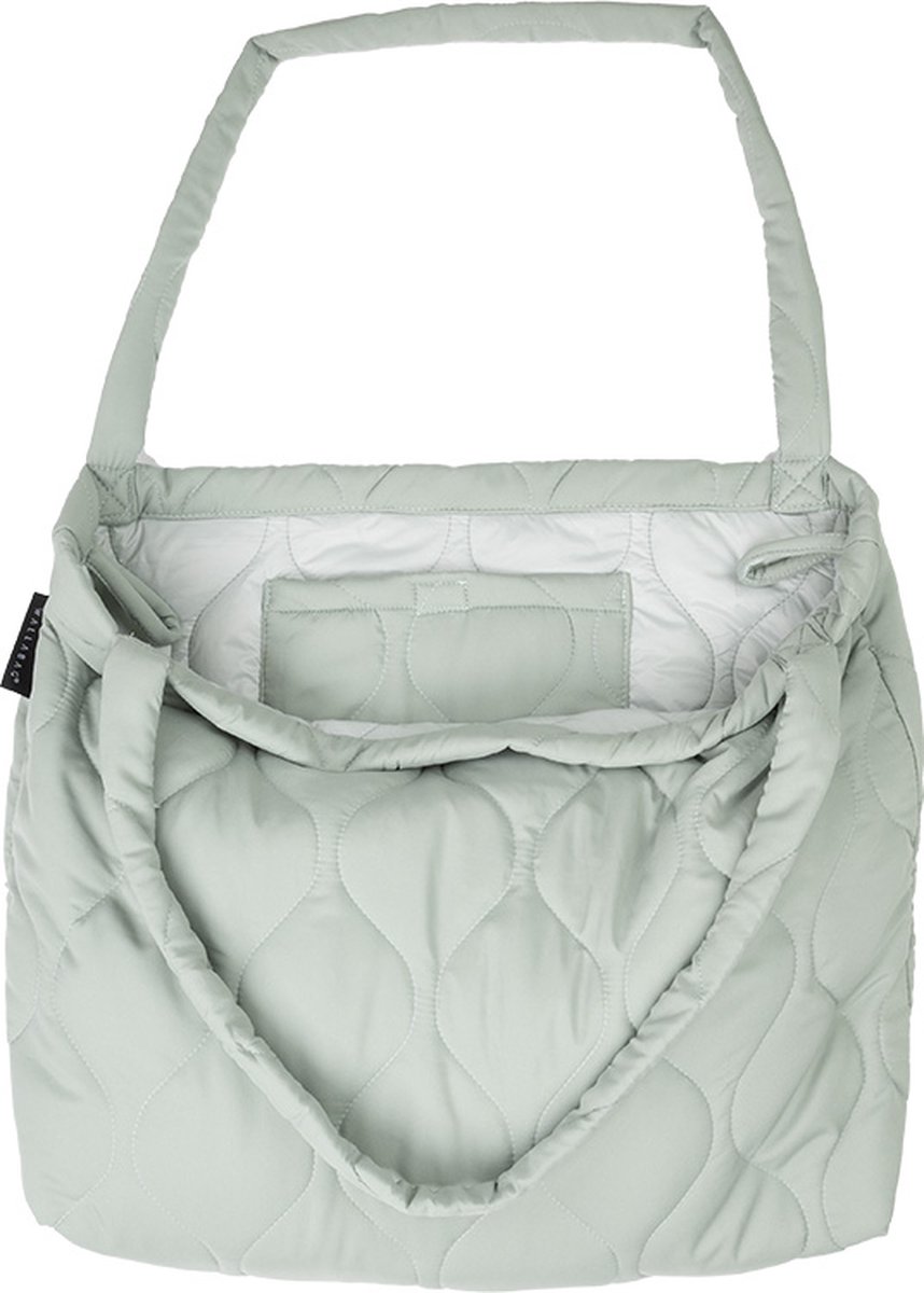 Wallabag - Tote Bag - Luiertas - Shopper - Mom Bag Snow Matelasse Green