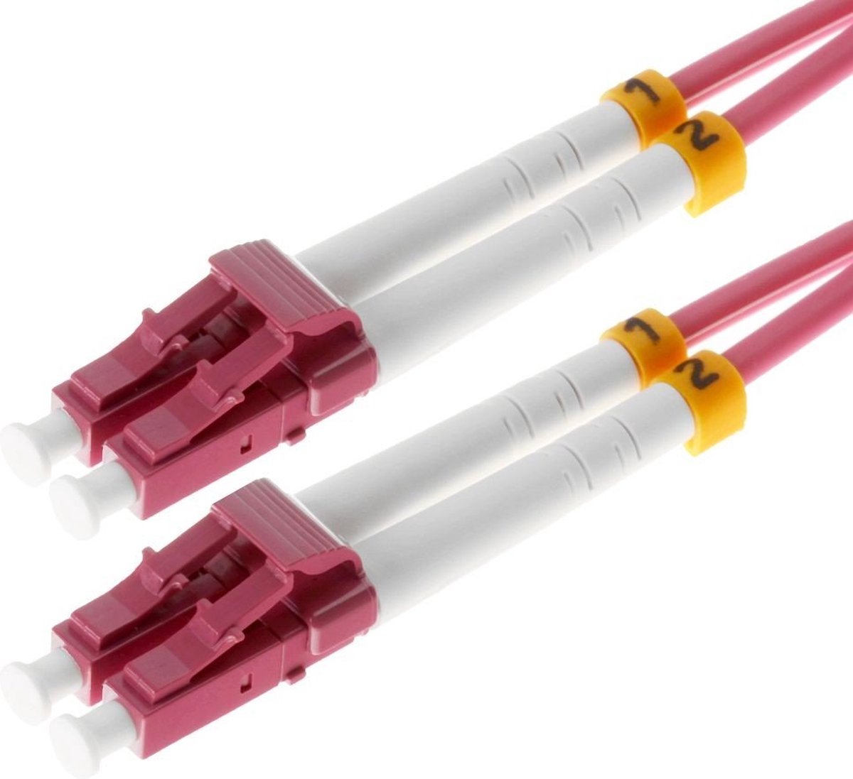Helos LWL Patchkabel LC/LC Duplex 50/125?m OM4 erikaviolett 15,0m