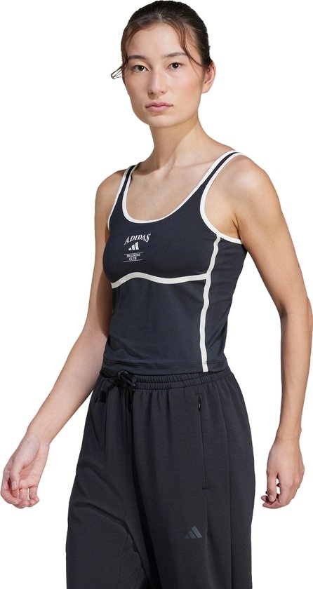 Foto: Adidas performance heritage tanktop met ingebouwde low support beha dames zwart m