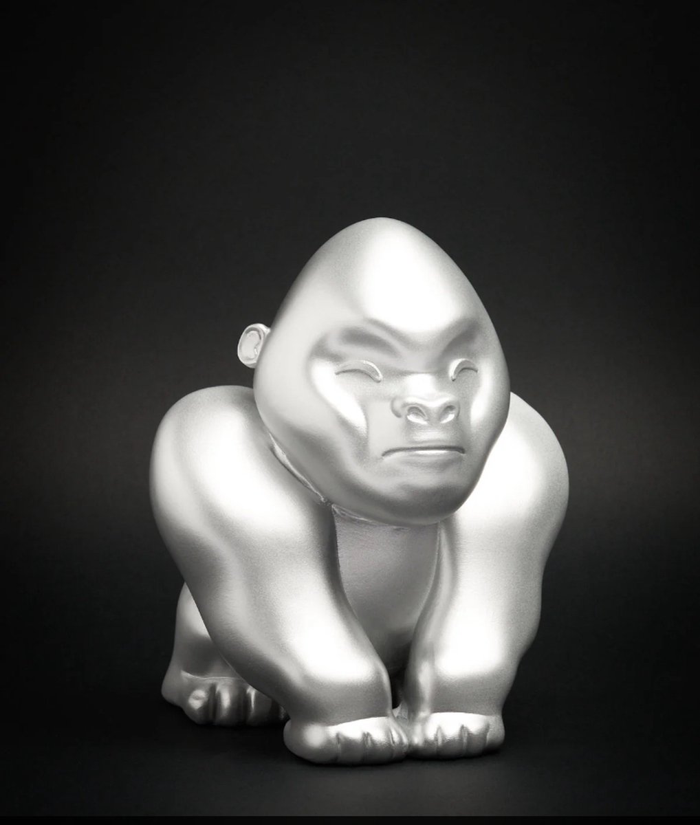 Blogo Design - Spaarpot Gorilla - zilver