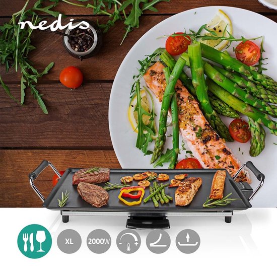 Nedis Teppanyaki Bakplaat - Grillplaat 48x27cm - 6 personen - Gourmet — afbeelding 4