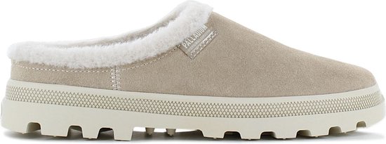PALLADIUM Palladune Mule Warm - Pantoufles femmes Slippers Cuir Beige 74337-271-M - Taille EU 40 UK 6.5