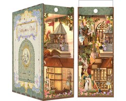 Tonecheer Shakespaer's Verse Book Nook Bouwpakket - Modelbouw - 18 x 9,8 x 24,5 cm - DIY Pakket - Houten 3D Puzzel - Boekensteun - LED-licht - Bewegingssensor Licht - Boekenhouder - Inclusief Dust-Cover