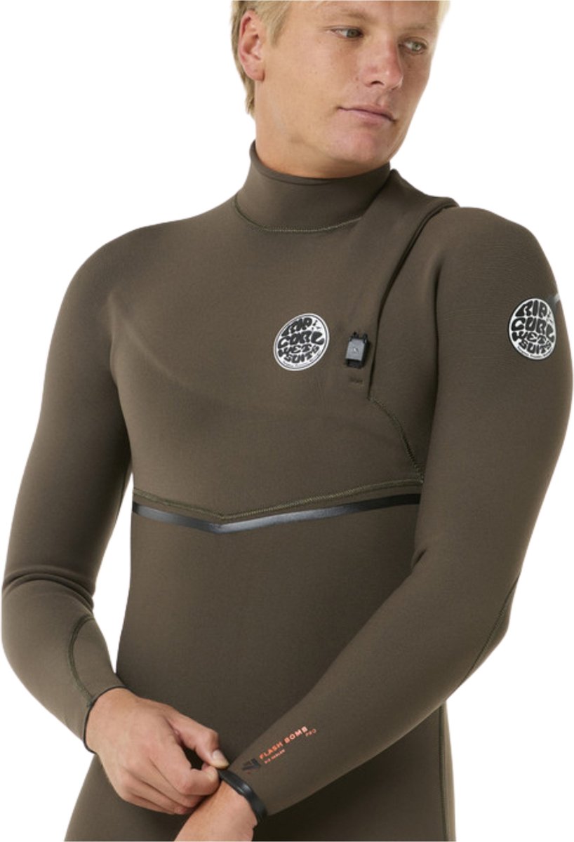 2025 Rip Curl Heren Flashbomb 3/2mm Ritssluiting-vrij Wetsuit -