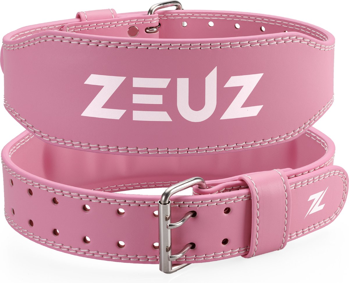 ZEUZ Lifting Belt voor Fitness & CrossFit – Gewichthefriem – Powerlift & Gewichtheffen Riem – Roze – Maat M