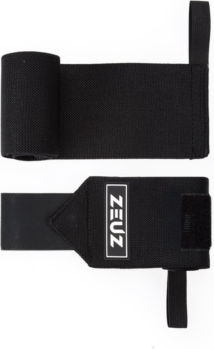 ZEUZ 2 Stuks Wrist Wraps voor Fitness & CrossFit – Polsband voor Links & Rechts – Krachttraining – Polsbrace – Zwart