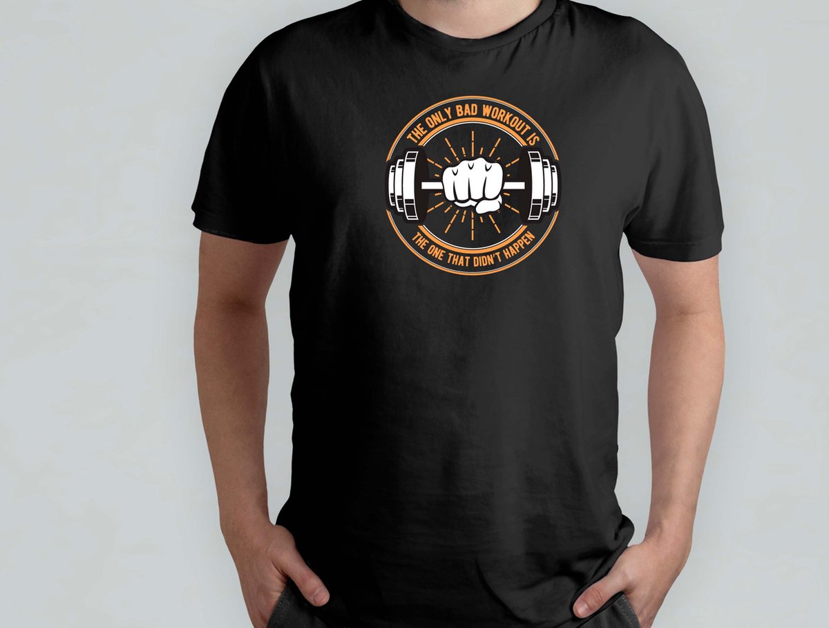 The only Bad Workout is - T Shirt - GymLife - WorkoutGoals - FitnessAddict - LiftHeavy - SportschoolLeven - TrainingsDoelen - KrachtTraining - ZwaarTillen