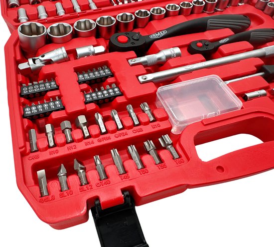 Ampro tools CR-V ratelset incl. diverse knik en verlengstukken 4,5 t/m 32 - , Online Ampro tools CR-V ratelset incl. diverse knik en verlengstukken 4,5 t/m 32 - , Online