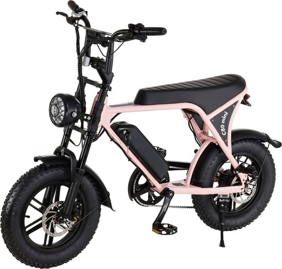 C80 - Mini Fatbike - Roze - 250W - Elektrische Fatbike