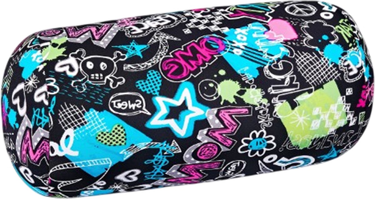 House of Healthbrands Kuschelmaxx Rolkussen - Sierkussen Rond Cilinder 17 x 33 cm - Party-design - Stevig en zacht - Mooie print - Gevuld met microgranulaat - Vormvast & Wasbaar - Ideaal voor op de bank, bed, auto of op reis - Inclusief Wasnet zwart party design