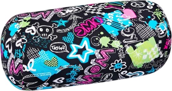 Kuschelmaxx - Party design - kussen rond, robuste et doux avec un bel imprimé. Rempli de microgranules, indéformable et lavable. Idéal sur le canapé, le lit, la voiture ou en voyage