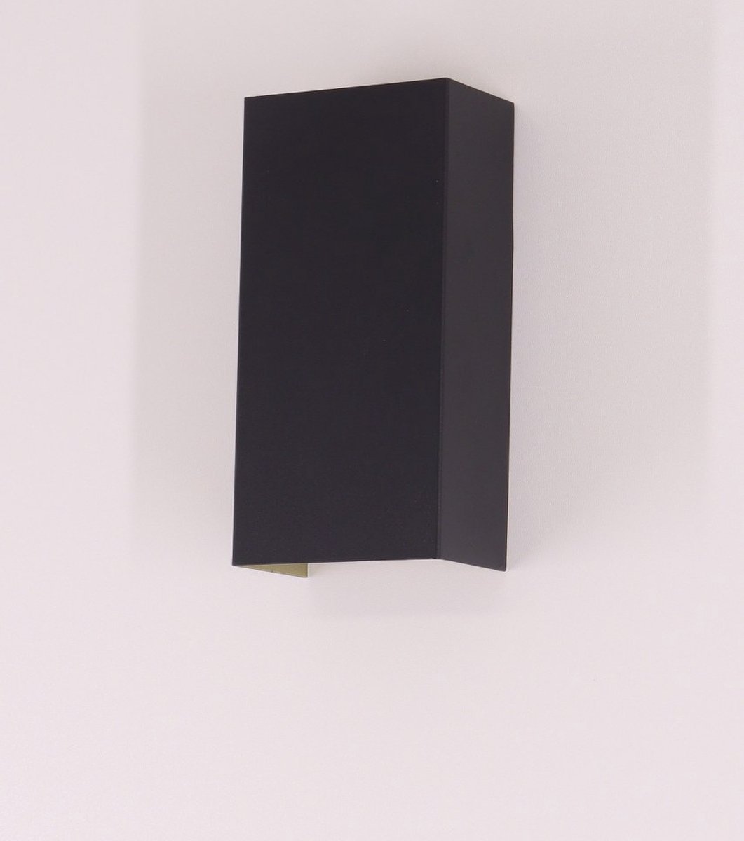 Wandlamp zwart goud metaal – up down – 2 x GU10 – 20 cm