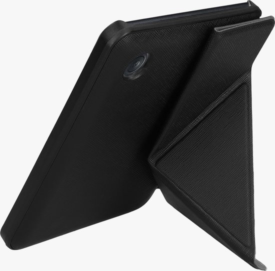 kwmobile e-reader hoesje geschikt voor Kobo Clara BW / Colour hoes - Ereader flip case met standaard - E reader cover van kunstleer - In zwart van Merkloos — afbeelding 3