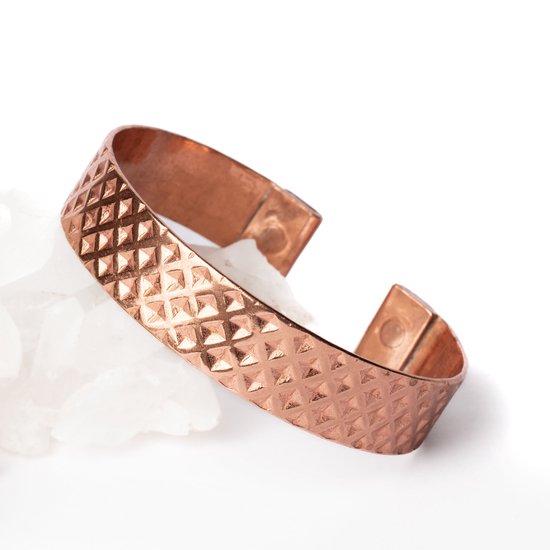Deva Loves - Koperen Magneet Armband - Diamond - maat M