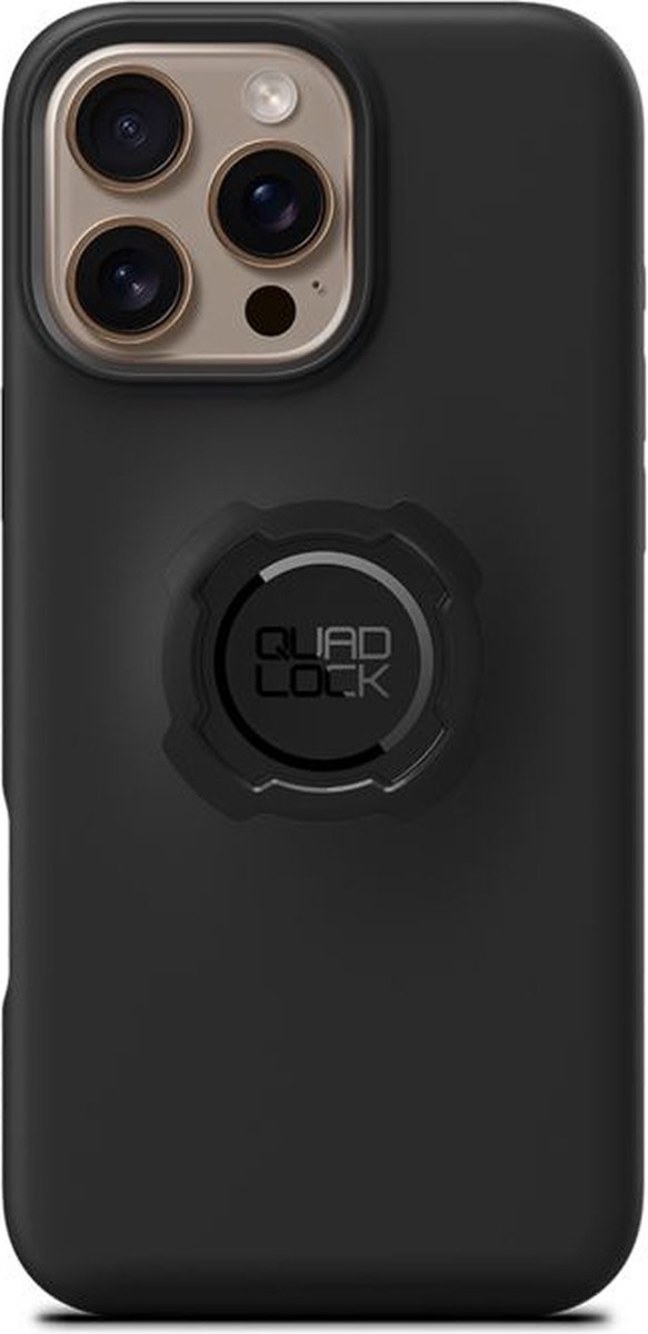 Quad Lock® - Geschikt voor Apple iPhone 16 PRO MAX - Telefoonhoesje - Case Cover - Zwart