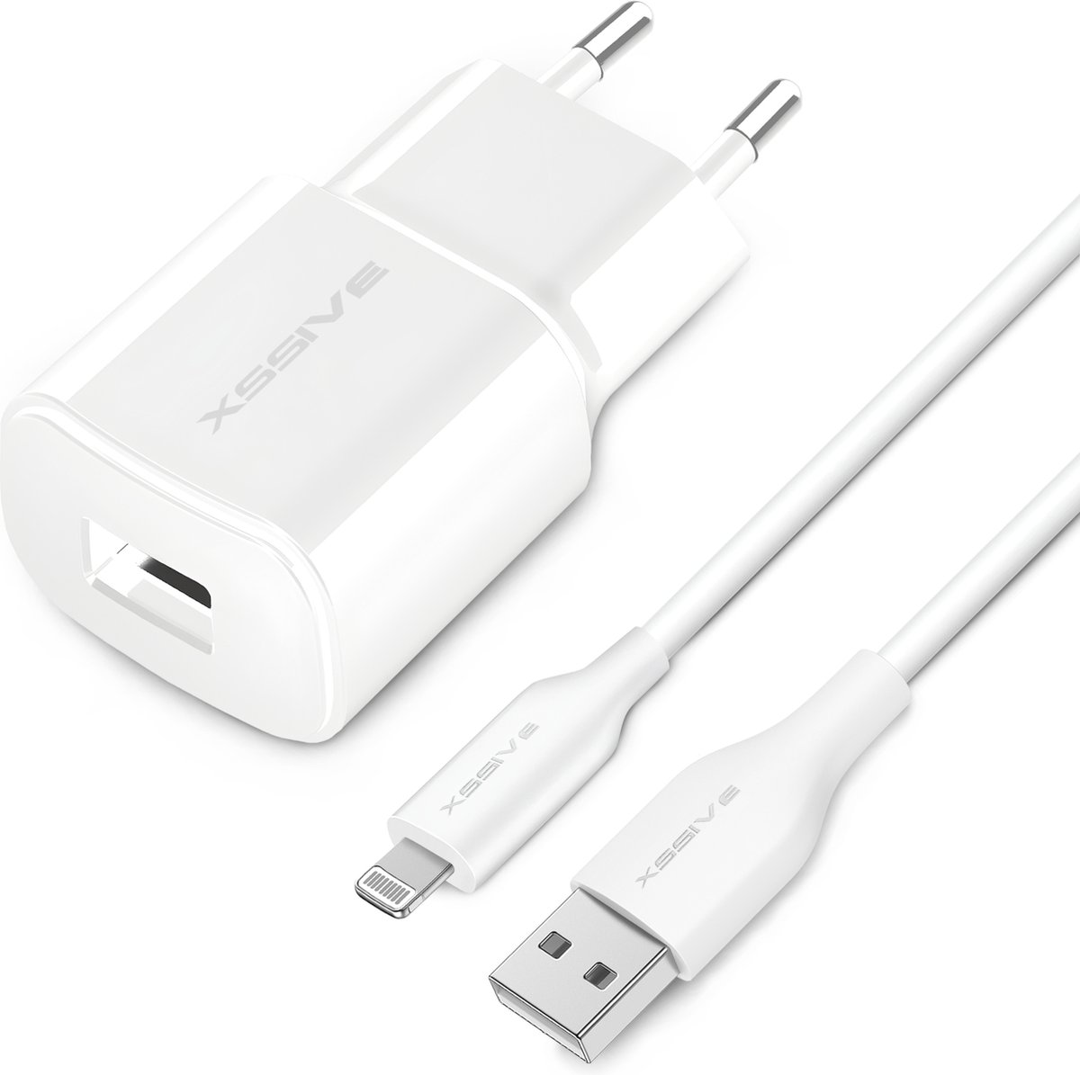 5W Oplader met 1 Meter USB Kabel - Geschikt voor iPhone, AirPods met Lightning Poort