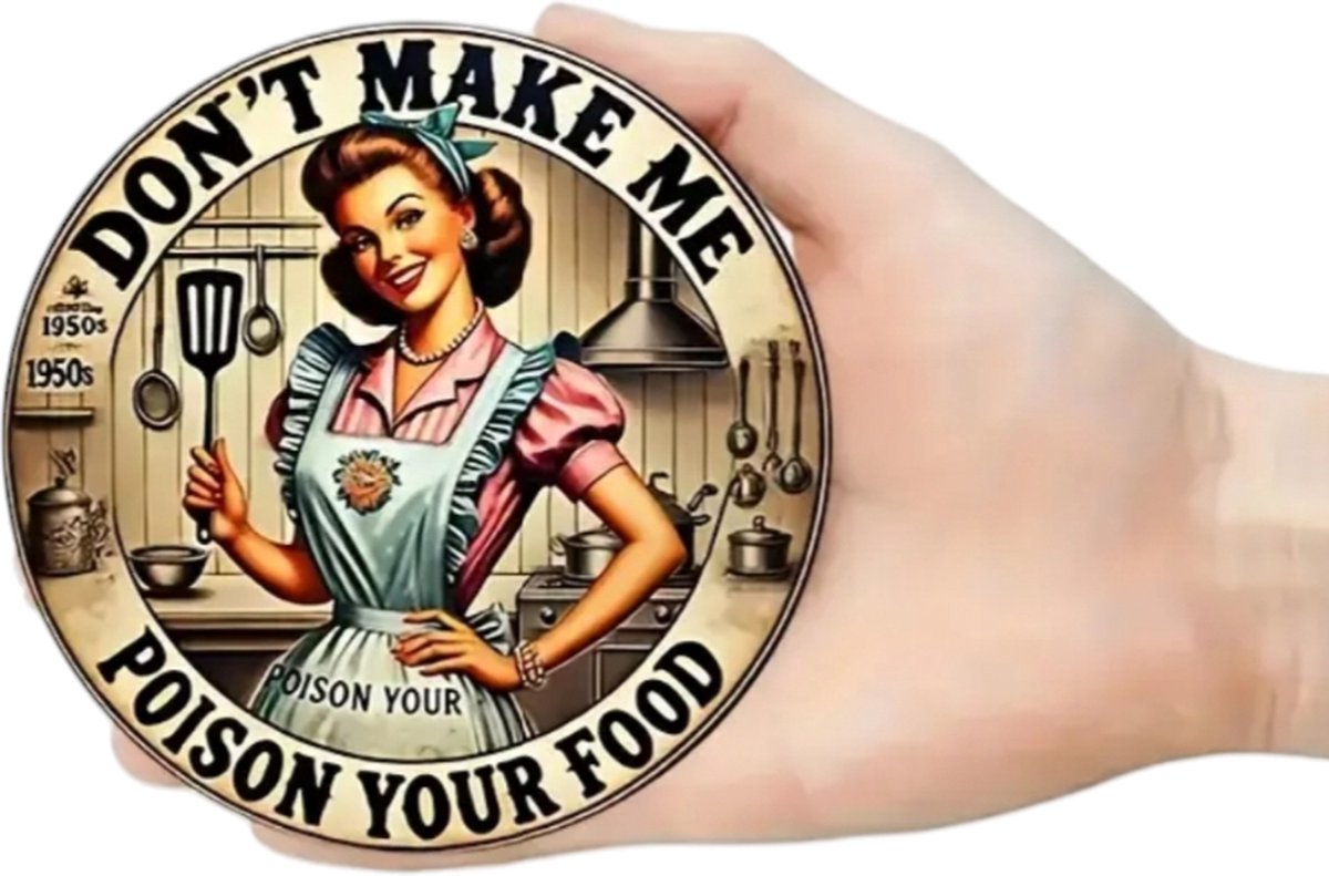 Vintage Onderzetters - 6 stuks - Set van 6 - Vintage Look - Onderzetters - Coasters - Houten onderzetters - Onderzetters voor glazen - Onderleggers voor glazen of Kopjes - Grappige teksten - Verjaardagscadeau - Moederdag - Vaderdag - Fun Cadeau — cadeau in Wonen & Interieur - foto 3
