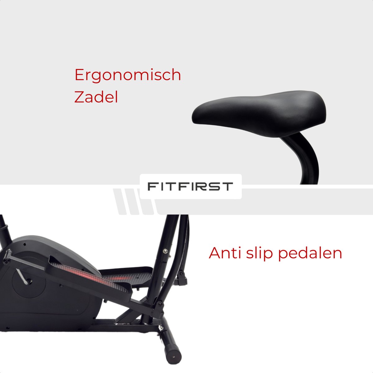 Afbeelding 2 van FitFirst Crosstrainer CR1 | Verstelbare Magnetische Weerstand | 8 Weerstandsniveaus | LCD Display | Compact & Stabiel Ontwerp | Ideaal voor Thuis Fitness