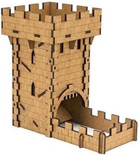 Tapeera Houten Magnetische Dobbelsteentoren met Lade - Dungeons en Dragons Accessoire - Draagbare Dobbelsteenroller voor Tafel-RPG - DND Cadeaus