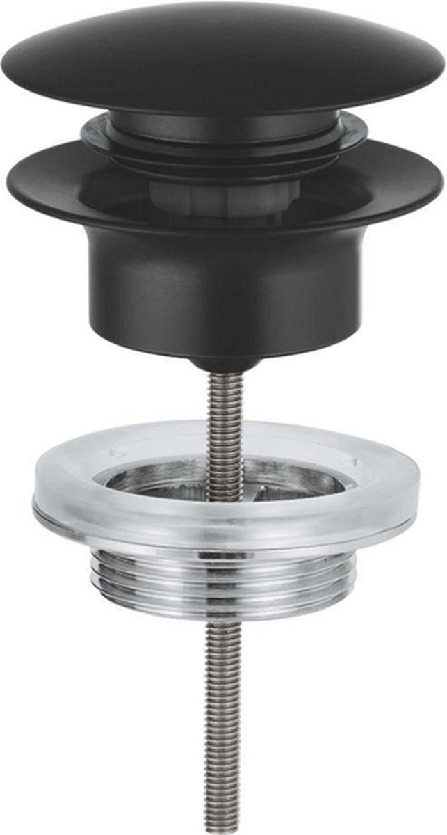 GROHE waste set - ã˜63mm - push open - matte black
