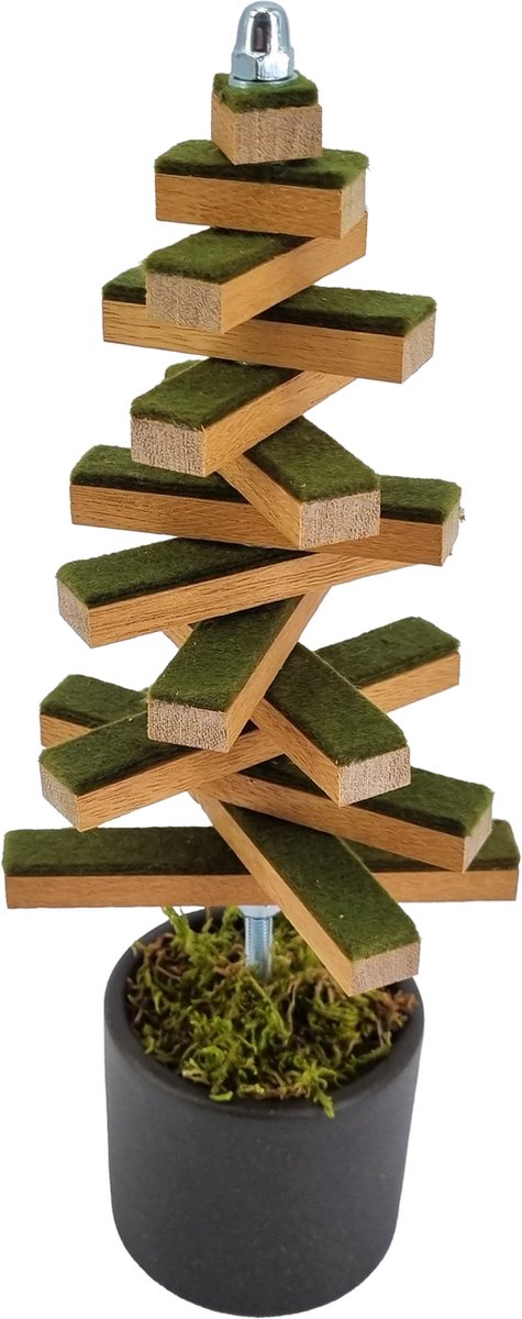 Houten Kerstboom - Gerecyclede piano onderdelen - piano kunst - roterende takken - kerst decoratie