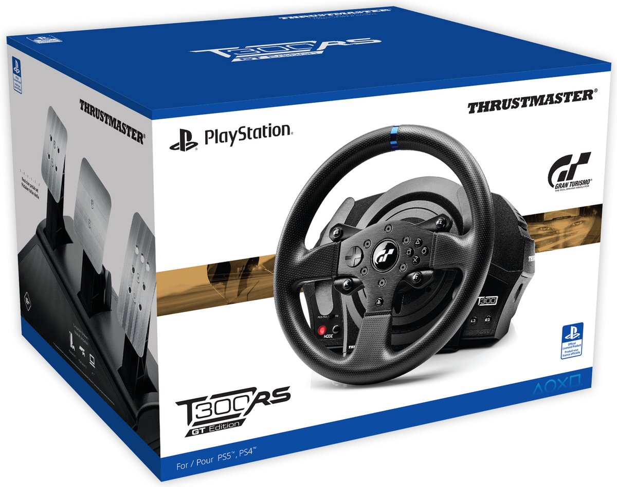Thrustmaster T300 RS GT Force Feedback Racing Wheel - Met Wheel Stand Pro - Zwart - PC - PS4 - PS5 — cadeau in Games, Films & Muziek - foto 5